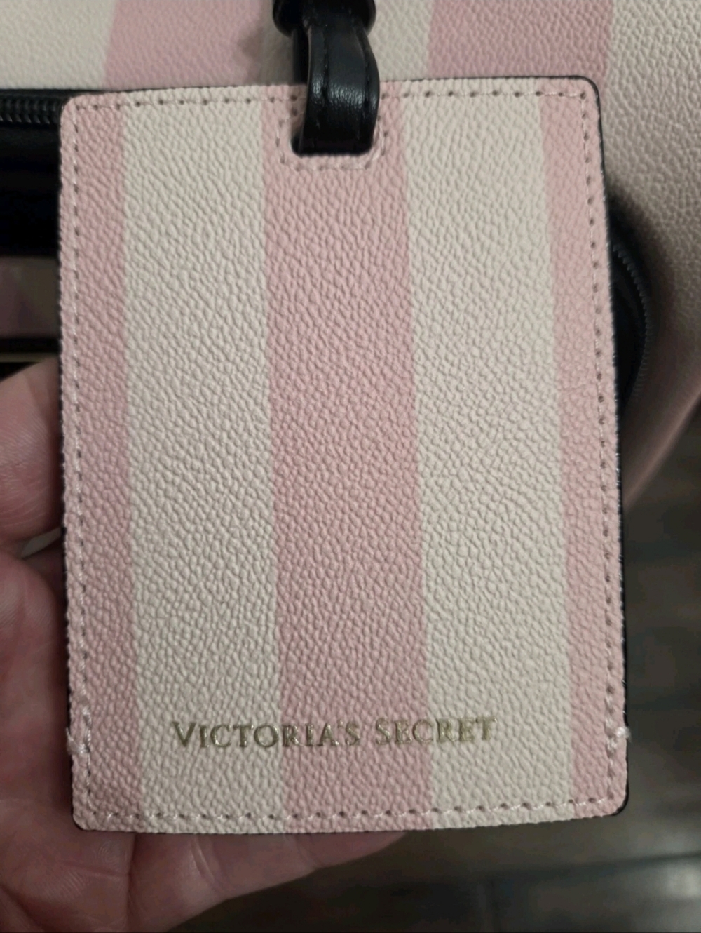 Victoria's Secret VS Iconic Pink Striped Upright Carry-On Wheelie Suitcase NWT - Picture 8 of 11
